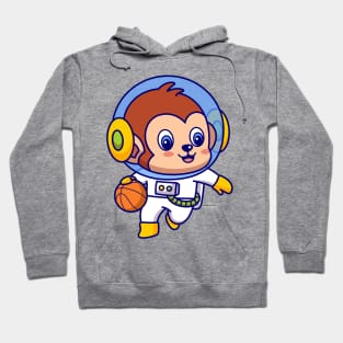 Basketball Monkey Astronaut Hoodie